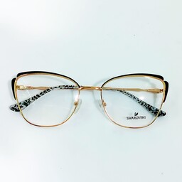 عینک گربه ای عینک طبی زنانه دخترانه با قابلیت تعویض عدسی های جدید نمره دار جنسیت فریم تمام قاب فلزی دسته فنر دار عالی