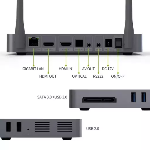 Tv box zidoo z9xتی وی باکس 