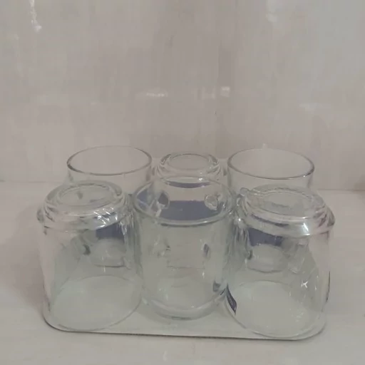 لیوان بلور محک ساده دسته دار