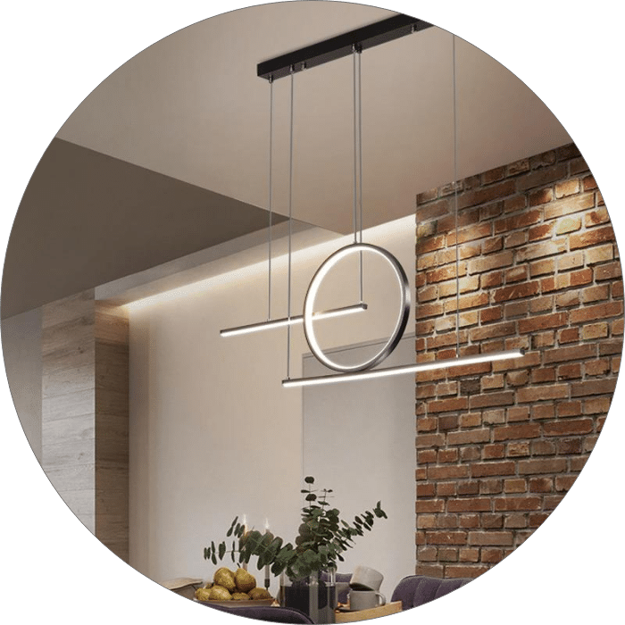 لوستر سقفی مدرن 1 حلقه ای طرح رینگ لایت کد00517