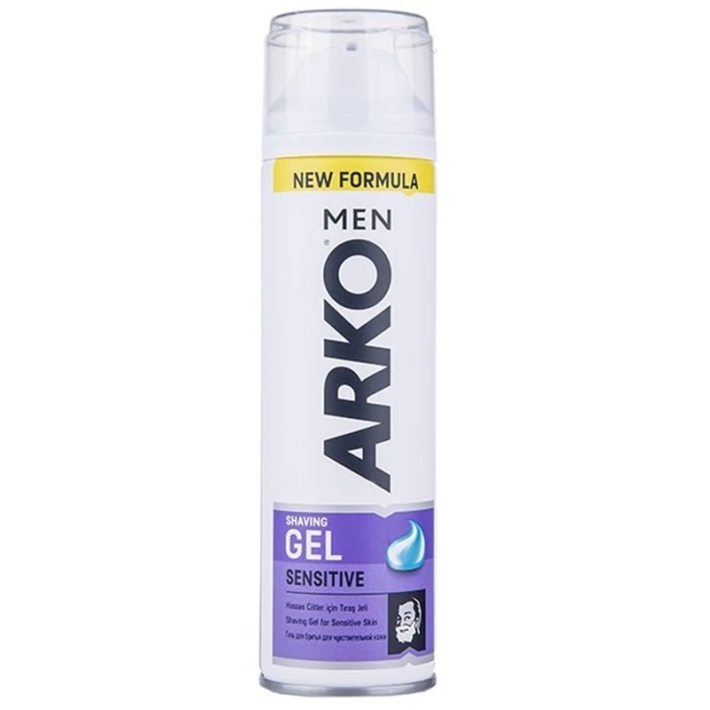 ژل اصلاح آرکو من 200 میل مدل پوست های حساس ARKO Sensitive