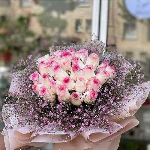 قیمت هر شاخه گل رز لب ماتیکی a1479