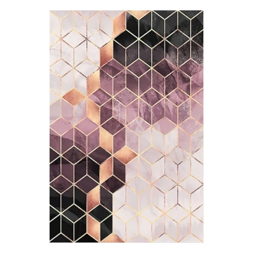 فرش چاپی مخمل طرح هندسی مدرن h282 (پس کرایه)