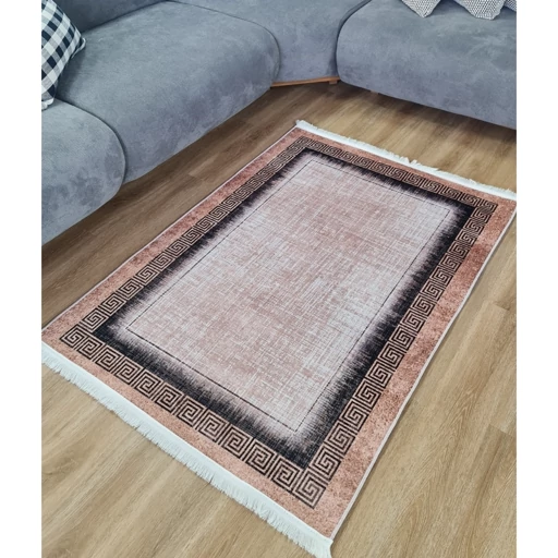 فرش چاپی مخمل کرم قهوه ای ورساچه h438 (پس کرایه)