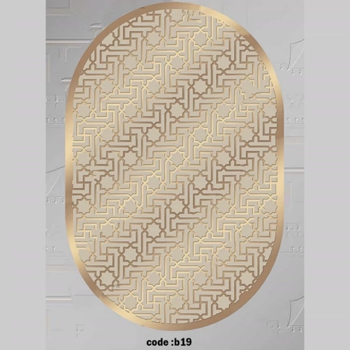 فرش چاپی بیضی هازان ترک کد b19 (پس کرایه)