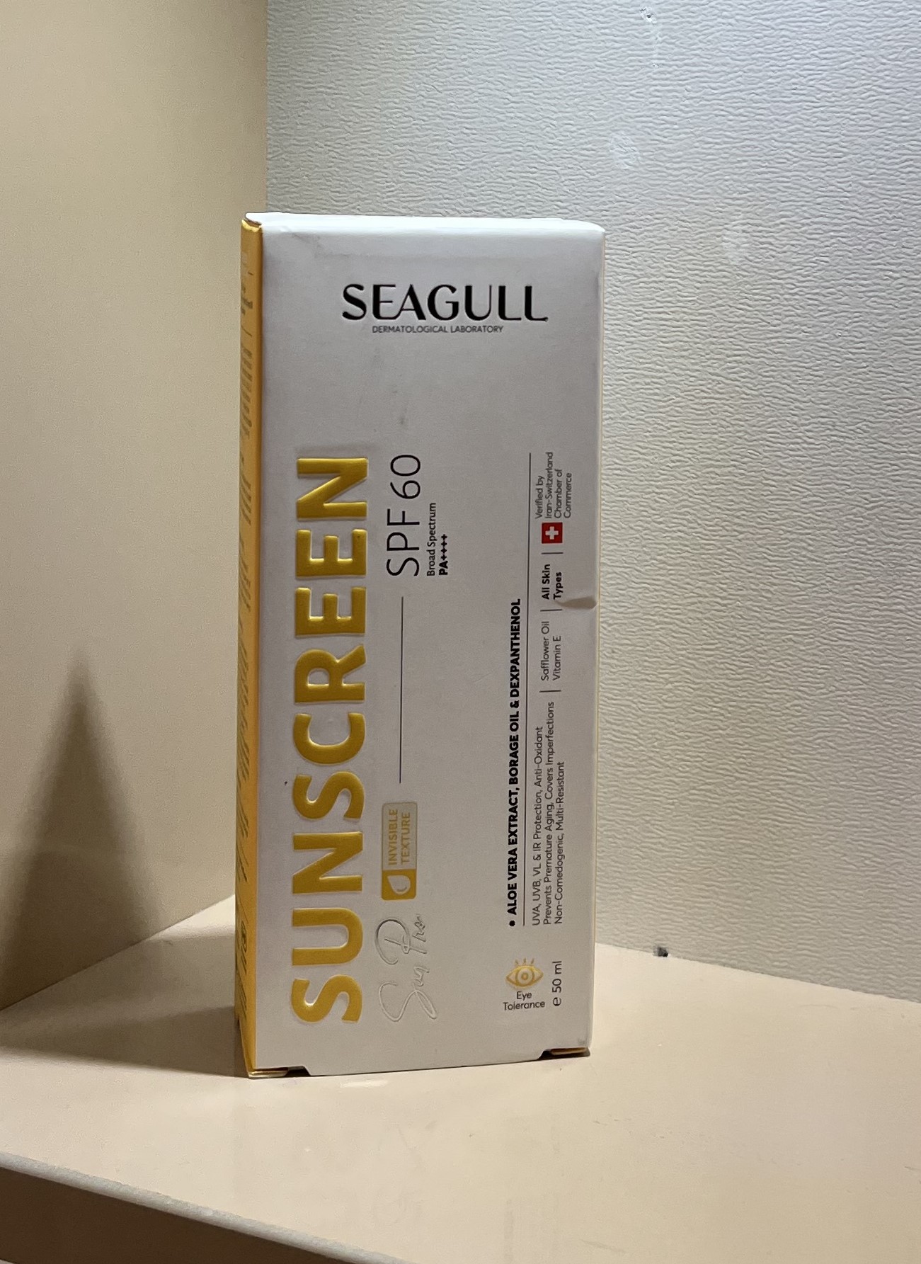 کرم ضد آفتاب سی گل SEAGULL فاقد رنگ SPF60