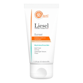 کرم ضد آفتاب SPF50 رنگی لایسل مناسب پوست چرب و مستعد آکنه حجم 40 میلی‌لیتر