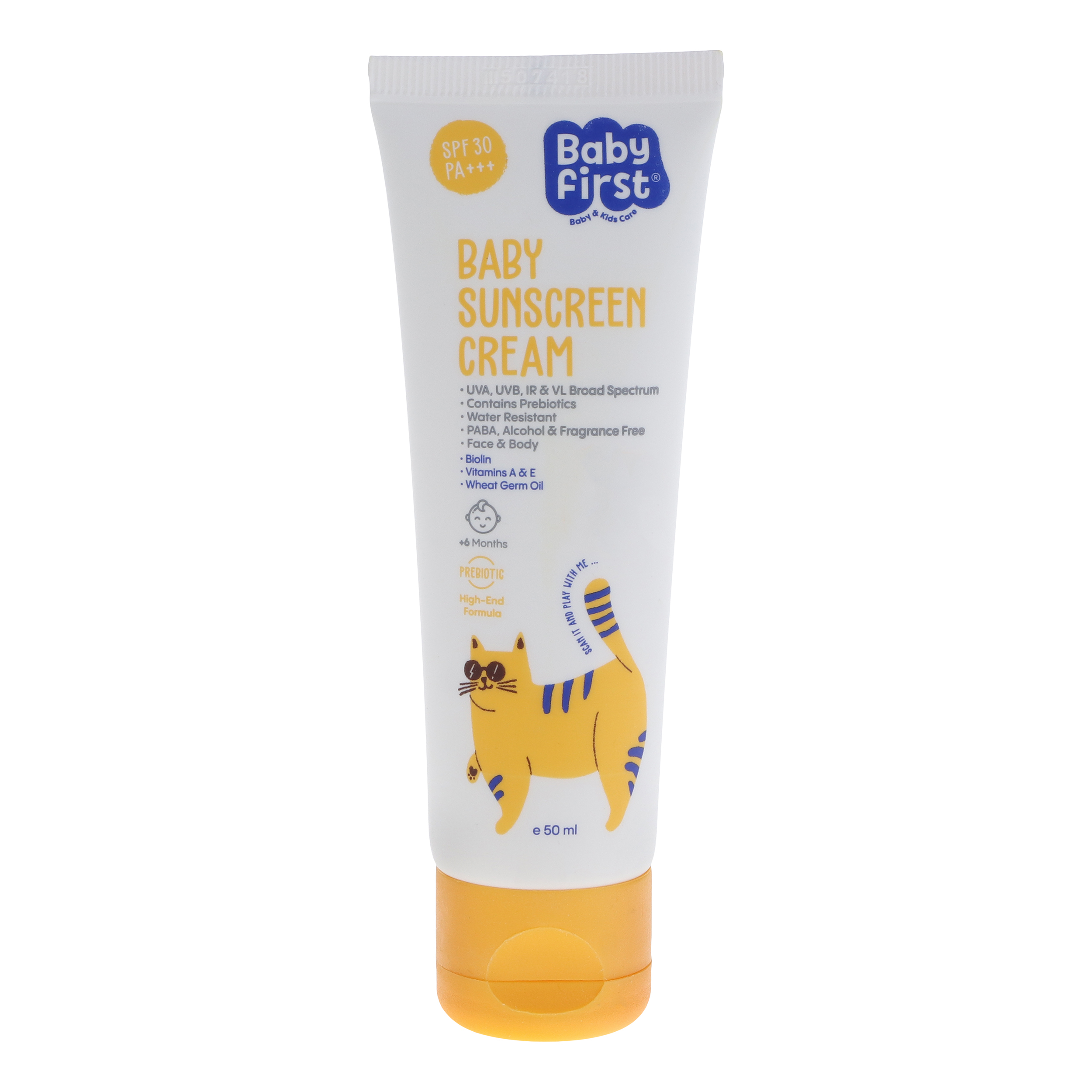 کرم ضد آفتاب کودکان بیبی فرست SPF30 حجم 50 میلی لیتر