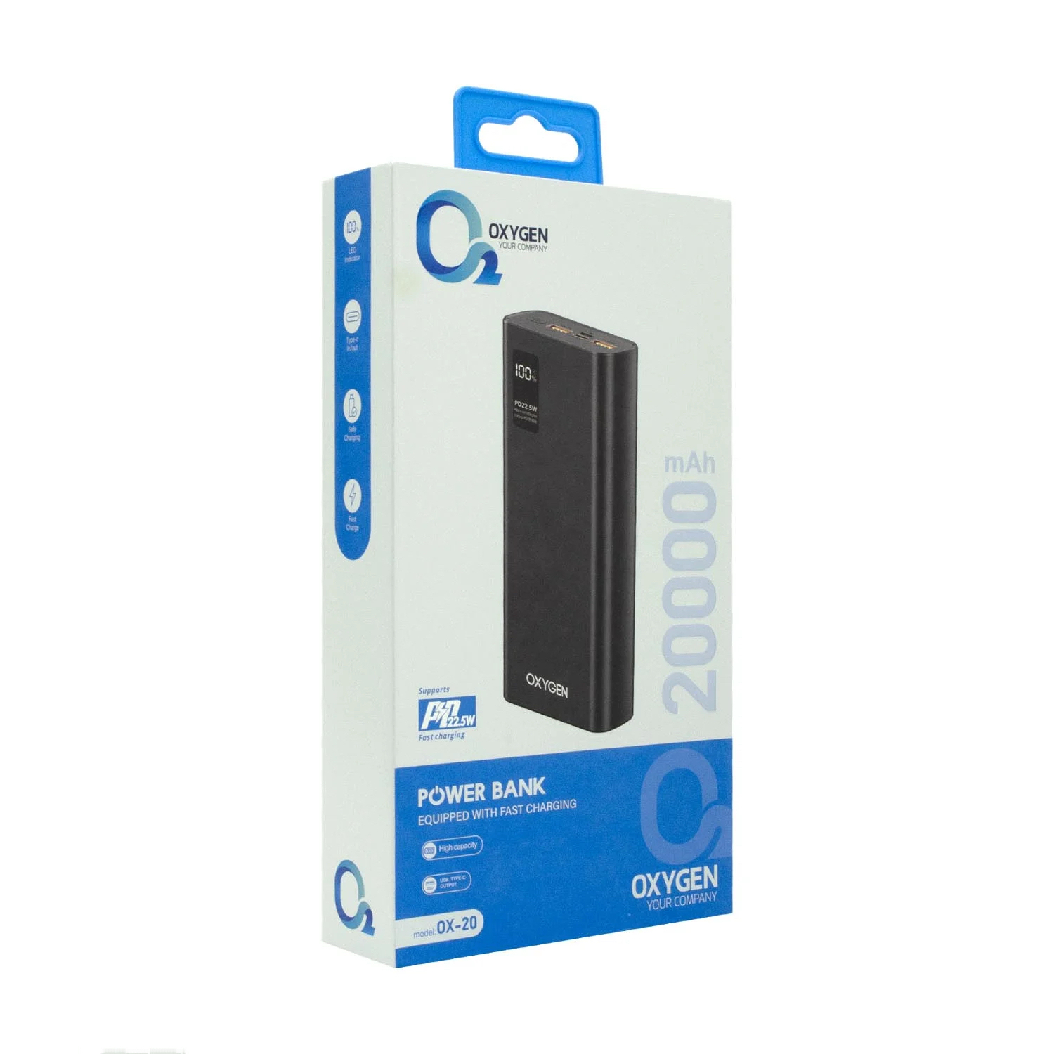 پاوربانک اکسیژن مدل ox-20 ظرفیت 20000 