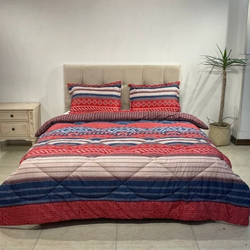 قیمت خرید روتختی ارزان دونفره 4 تیکه طرح گلیمی سنتی