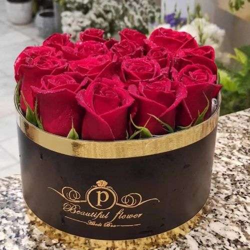 سبد گل رز سرخ a412