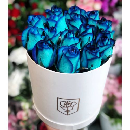 خرید باکس گل رز آبی a334