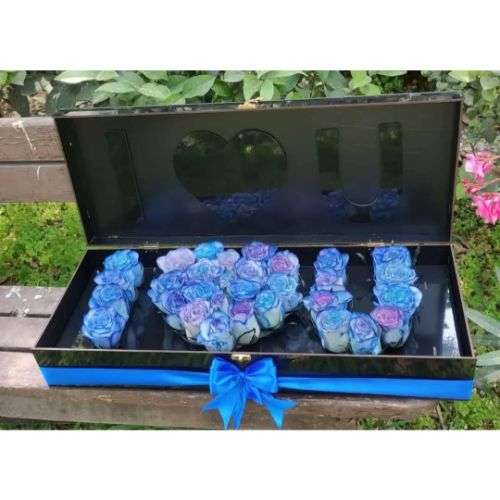 قیمت گل رز آبی طبیعی a293