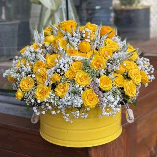 باکس گل رز طبیعی a298