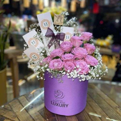 باکس گل رز صورتی a236