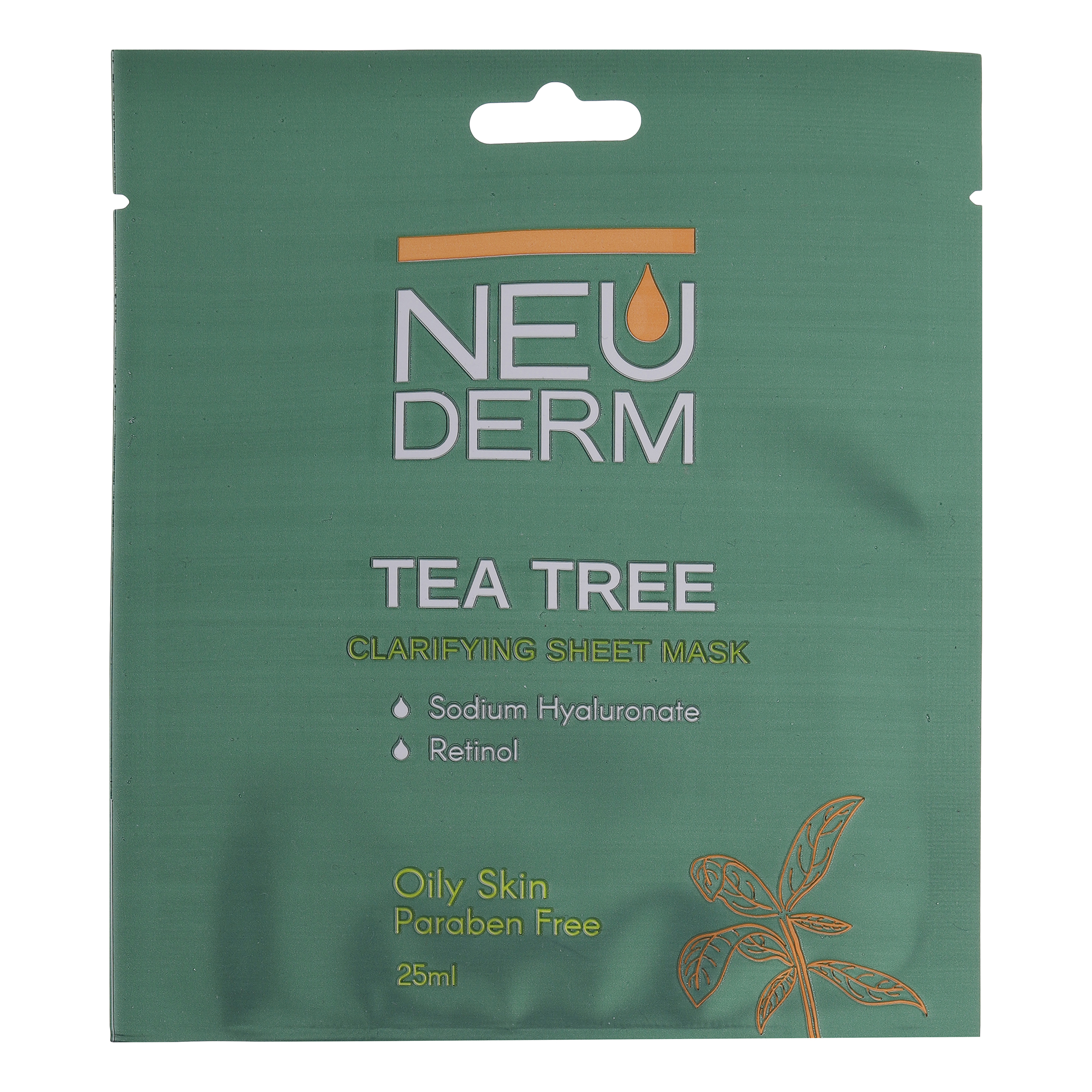 ماسک صورت نئودرم مدل Tea-Tree حجم 25 میلی لیتر