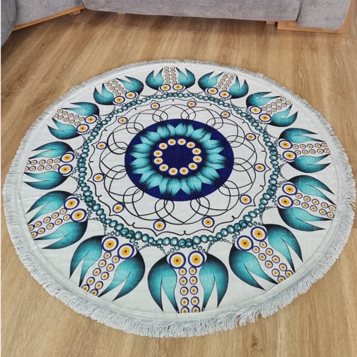 فرش چاپی هازان ترک دایره 150 در 150 مدرن D135 (پس کرایه)
