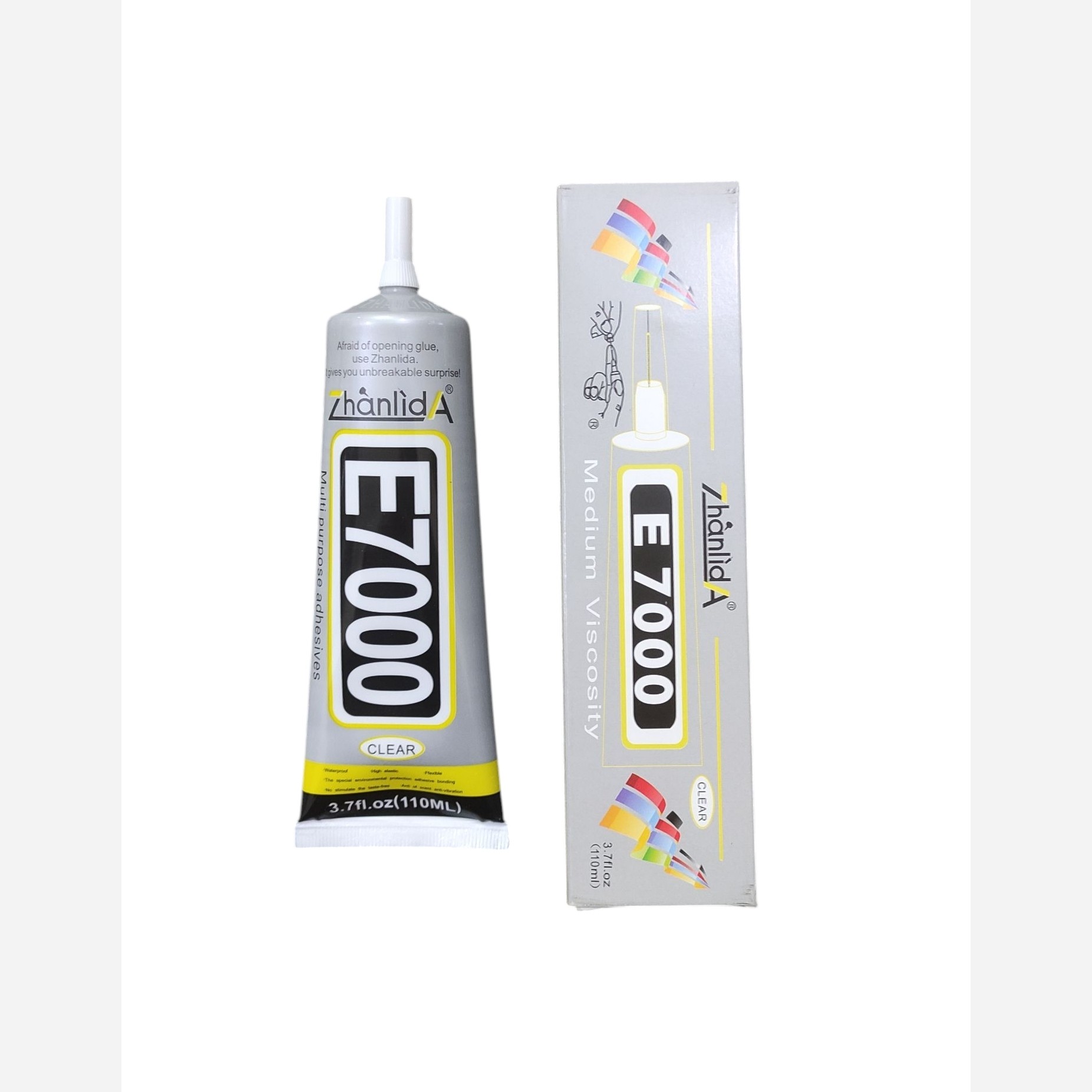 چسب مایع بی رنگ E7000 حجم 110 میل 
