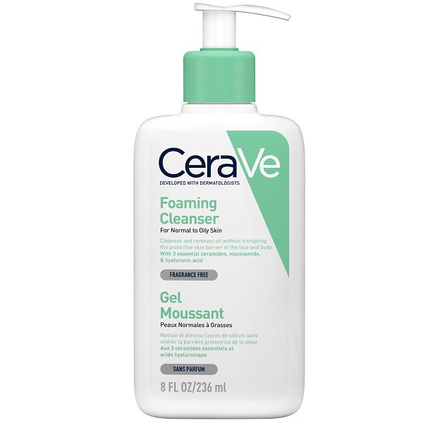ژل شستشوی صورت سراوی Cerave مخصوص پوست نرمال و چرب حجم 236  میل