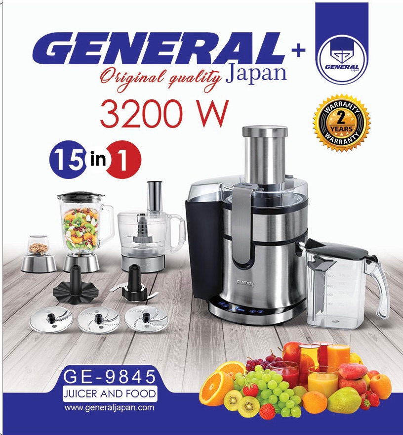 آبمیوه گیری جنرال مدل GE-9845| با 2 سال گارانتی و مهلت تست