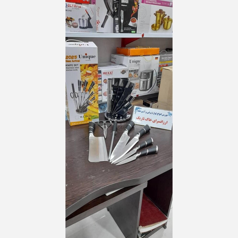 سرویس چاقو استیل یونیک 9 پارچه