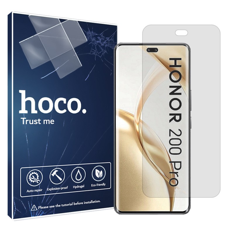گلس آنر 200 پرو مدل شفاف هیدروژلی (گلس Honor 200 pro براق) برند hoco