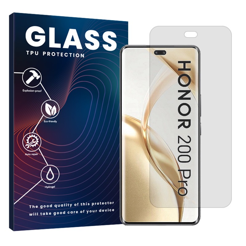 گلس آنر 200 پرو مدل شفاف هیدروژلی (گلس Honor 200 pro براق) برند گلس 