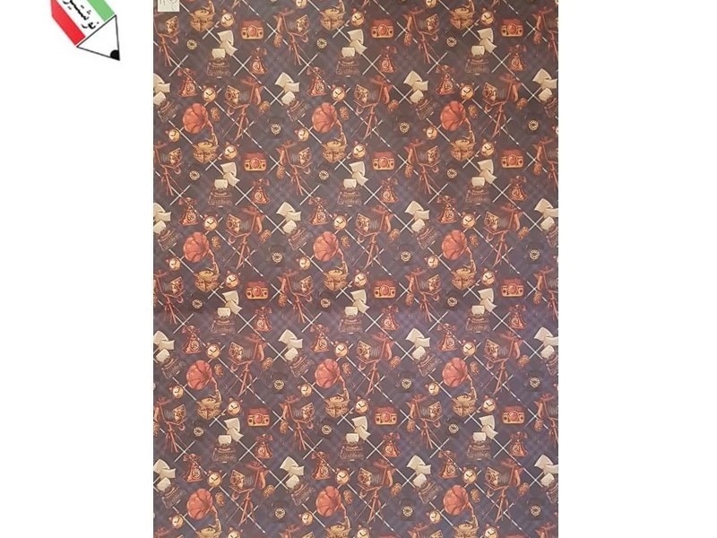 کاغذ کادو گلاسه دورو بالکی طرح قدیمی مدل 620 مستر گیفت 74035