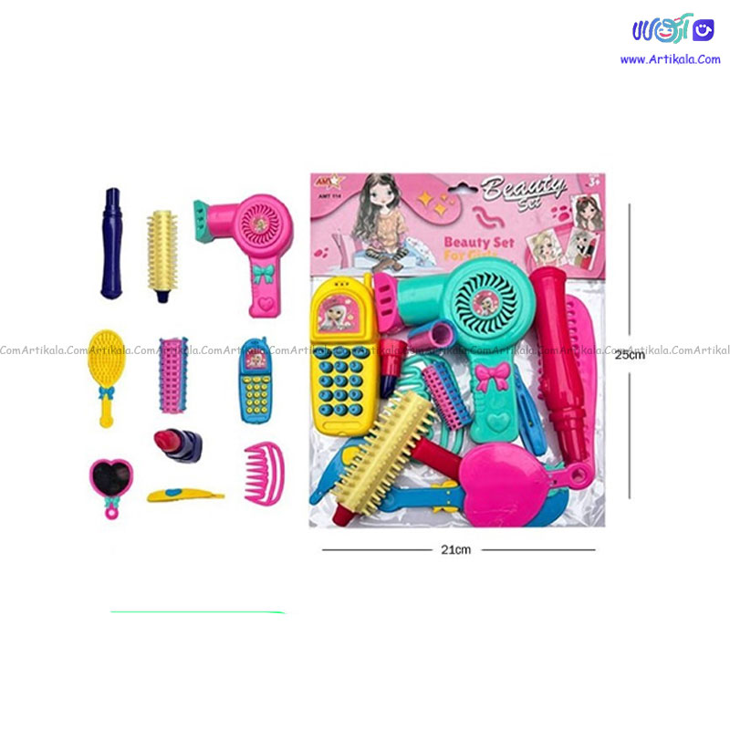 اسباب بازی ست لوازم آرایشی دخترانه مدل AMT114