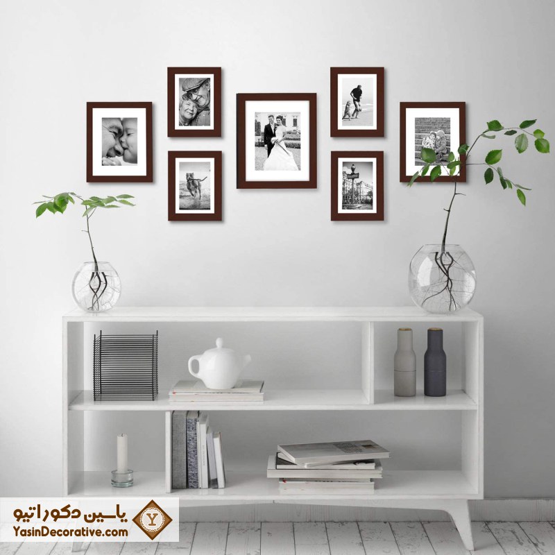 قاب عکس دکوراتیو 7 عددی مدل DT73P مسی