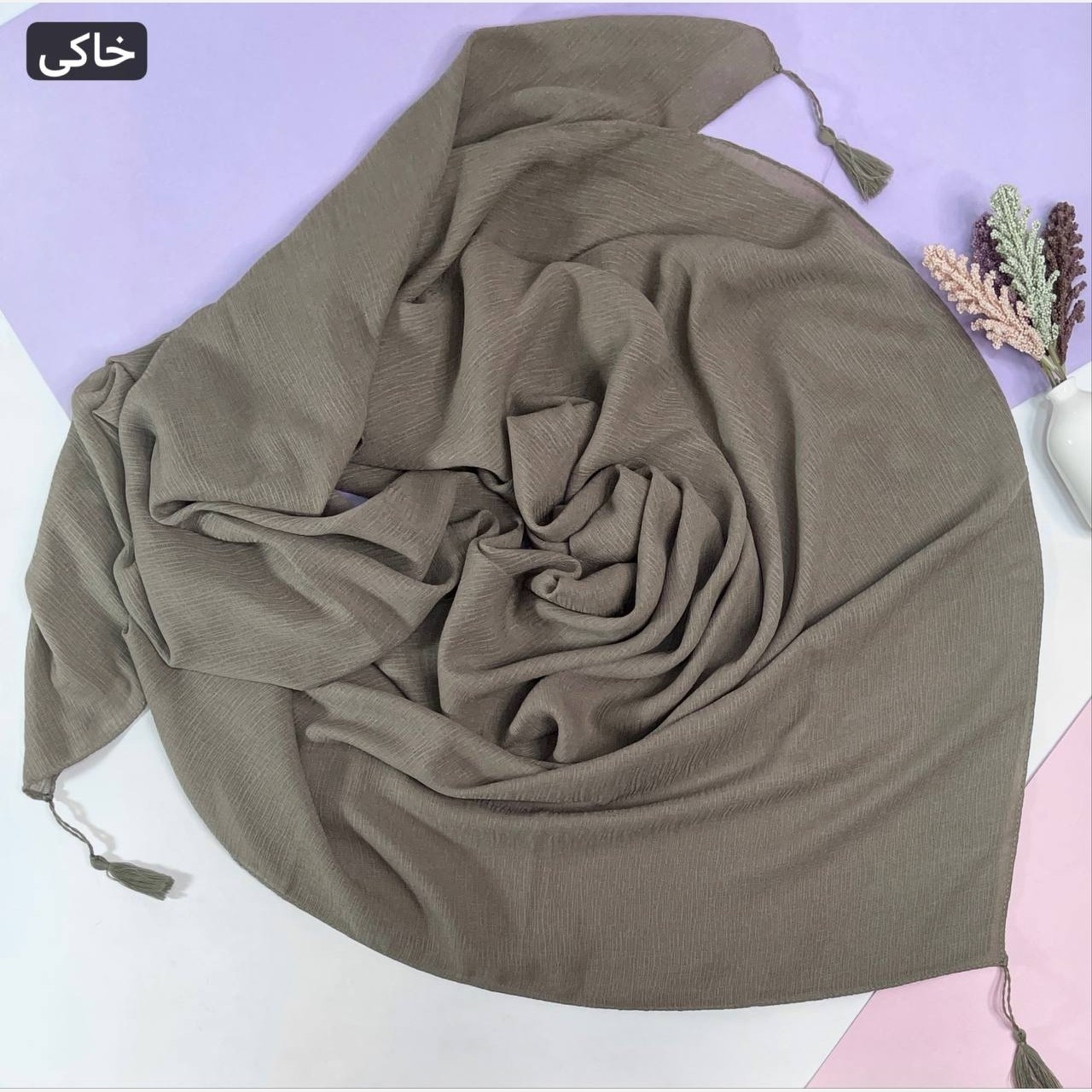 روسری کریشه درختی منگوله دار