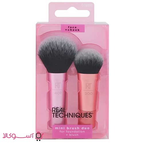 ست براش آرایش ریل تکنیک مدل mini brush دو تیکه در آسوکالا