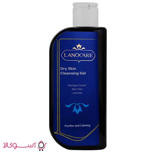 ژل شستشو صورت لانوکر مخصوص پوست نرمال و خشک مدل dry skin حجم 200 میل در آسوکالا