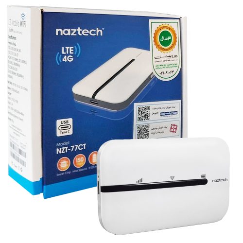 مودم جیبی نزتک مدل NAZTECH NZT-77CT 4G سفید