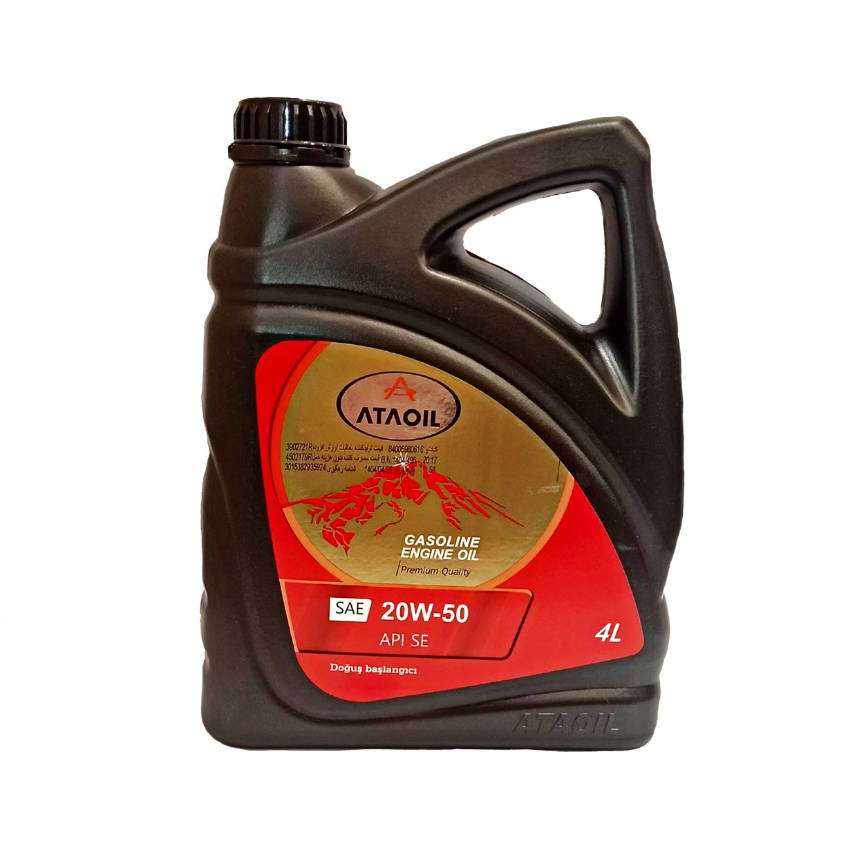 روغن موتور خودرو بنزینی آتا اویل مدل 20w-50 se حجم 4 لیتر