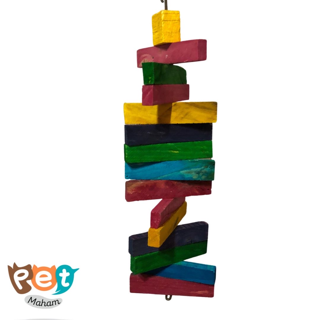 اسباب بازی چوبی پرنده مدل اسباب بازی جویدنی 889