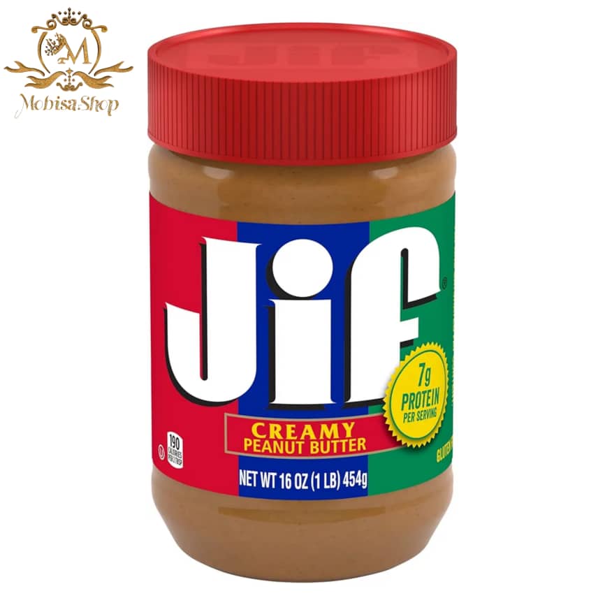 کره بادام زمینی جیف Jif قرمز وزن 454 گرم