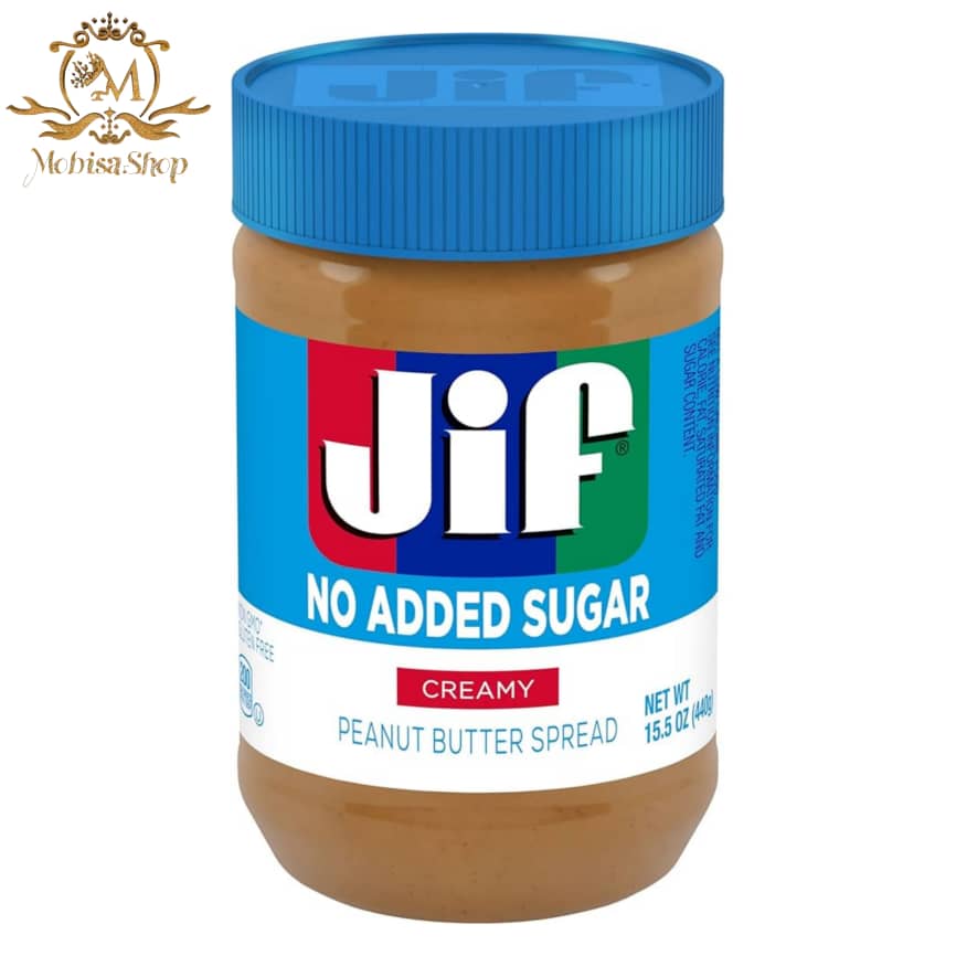 کره بادام زمینی جیف jif بدون شکر حجم 454 گرم