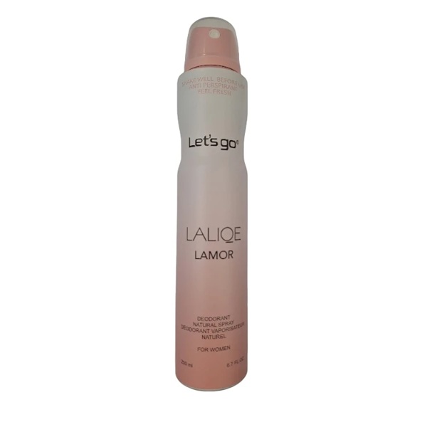 اسپری خوشبو کننده بدن زنانه lets go لتس گو مدل lamur حجم 200 میلی لیتر | Let's Go women's Body Deodorant Spray Model lam