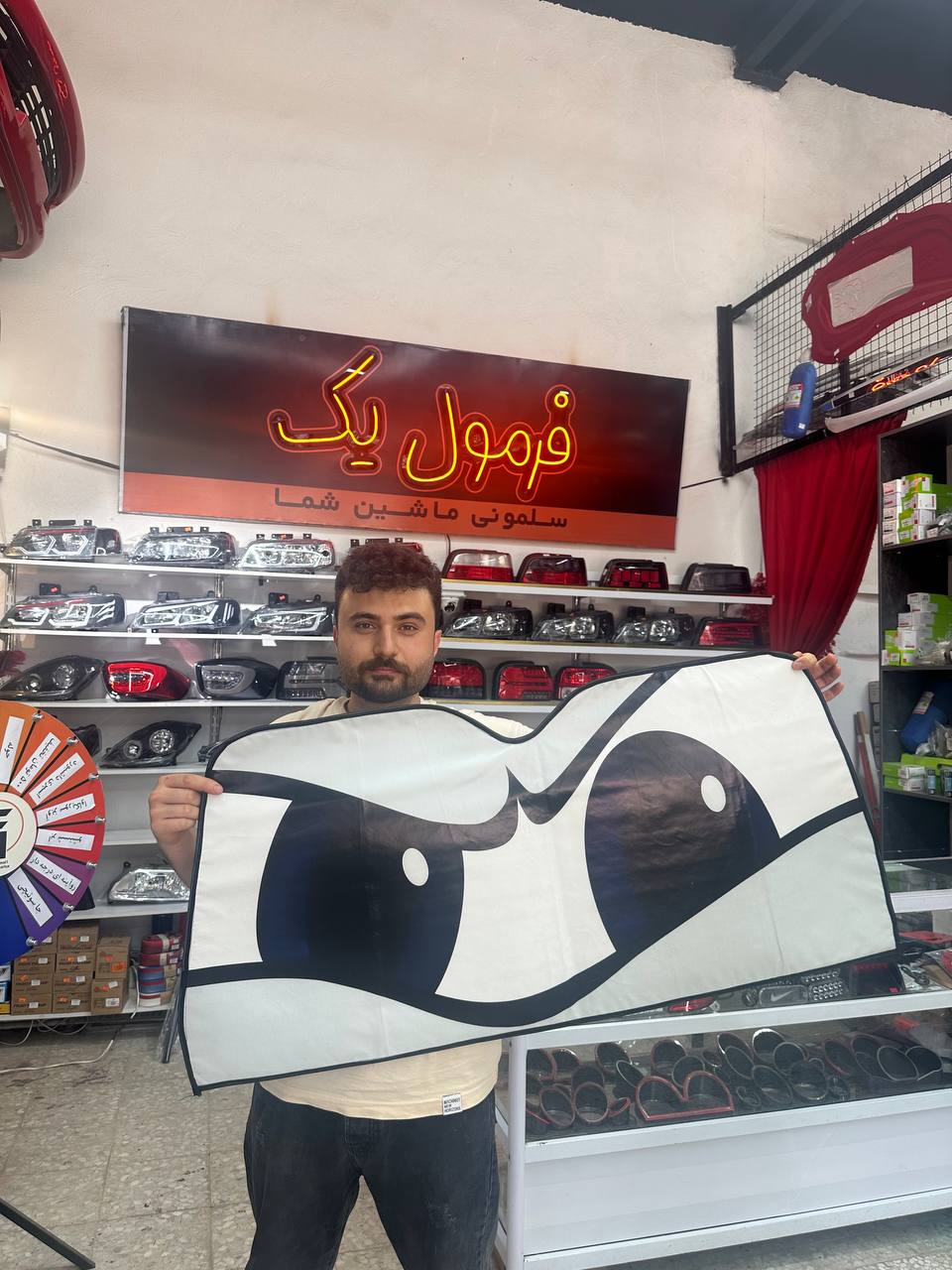 پرده افتابگیر شیشه جلو طرح دار