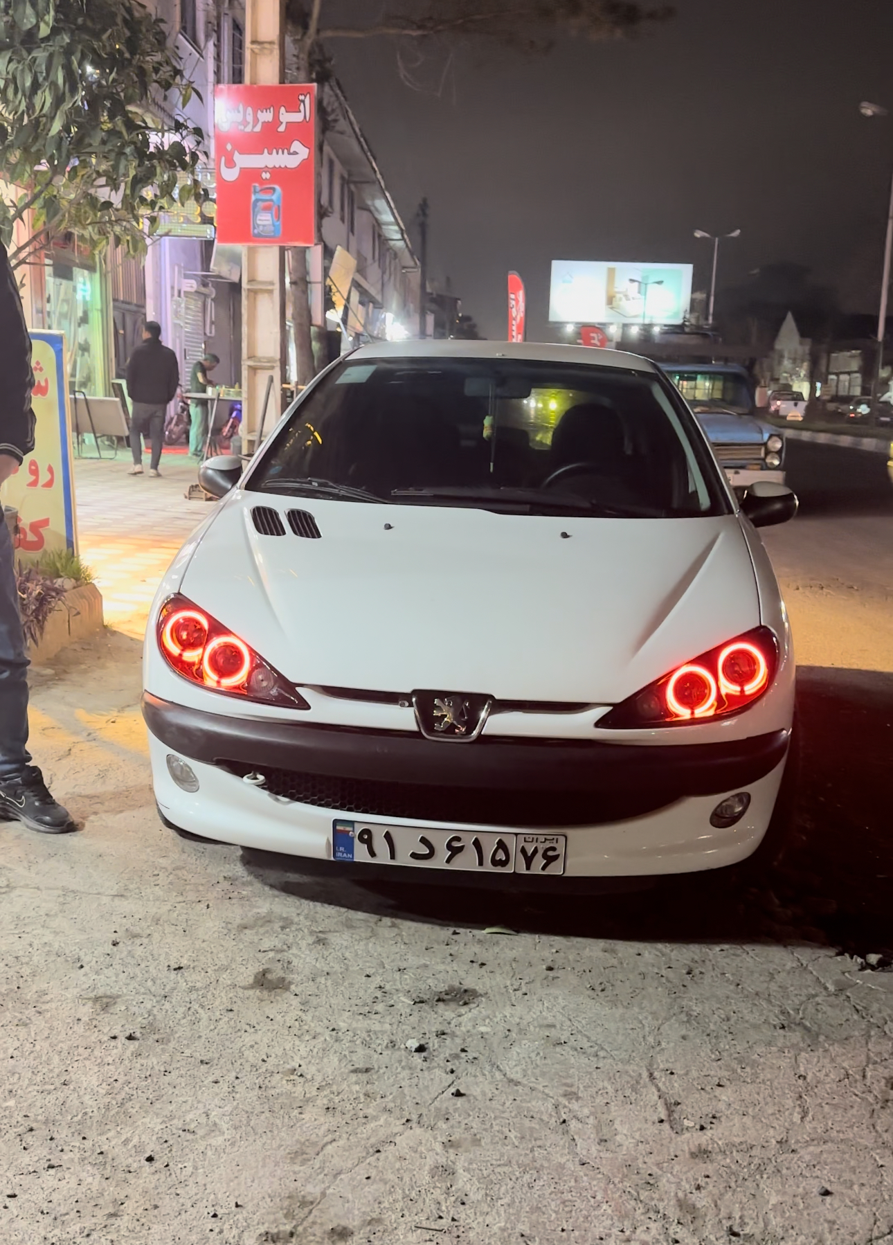 چراغ جلو اسپرت 206 مورتی (نئون قرمز)
