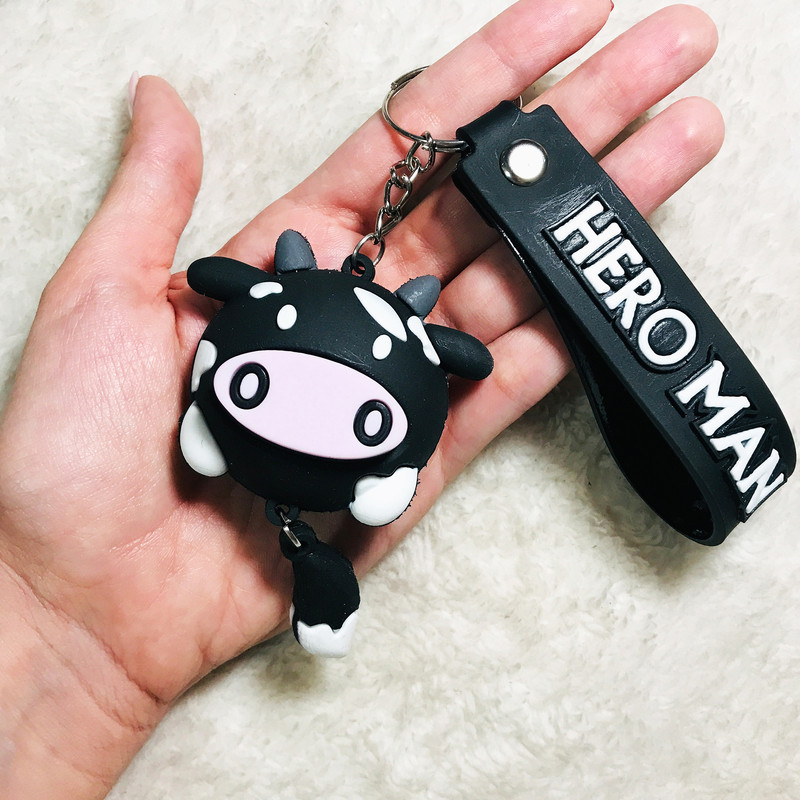 جاکلیدی سیلیکونی فانتزی طرح گاو Creative Cartoon Cute Cow Keychain Pendant