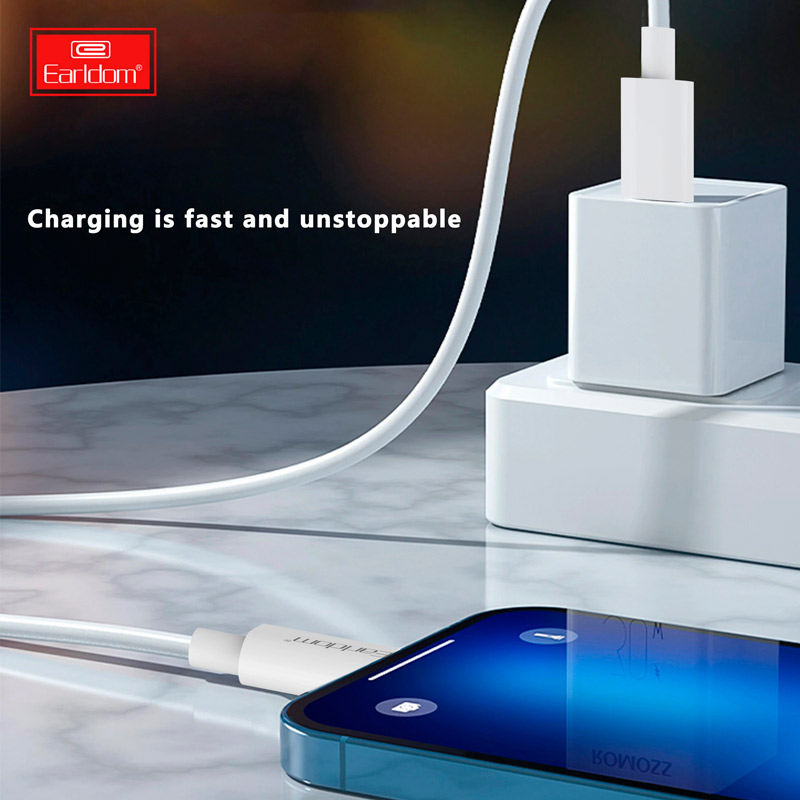 کابل دو سر تایپ سی 60 وات USB-C ارلدام مدل EC-166c PD60W طول 1 متر