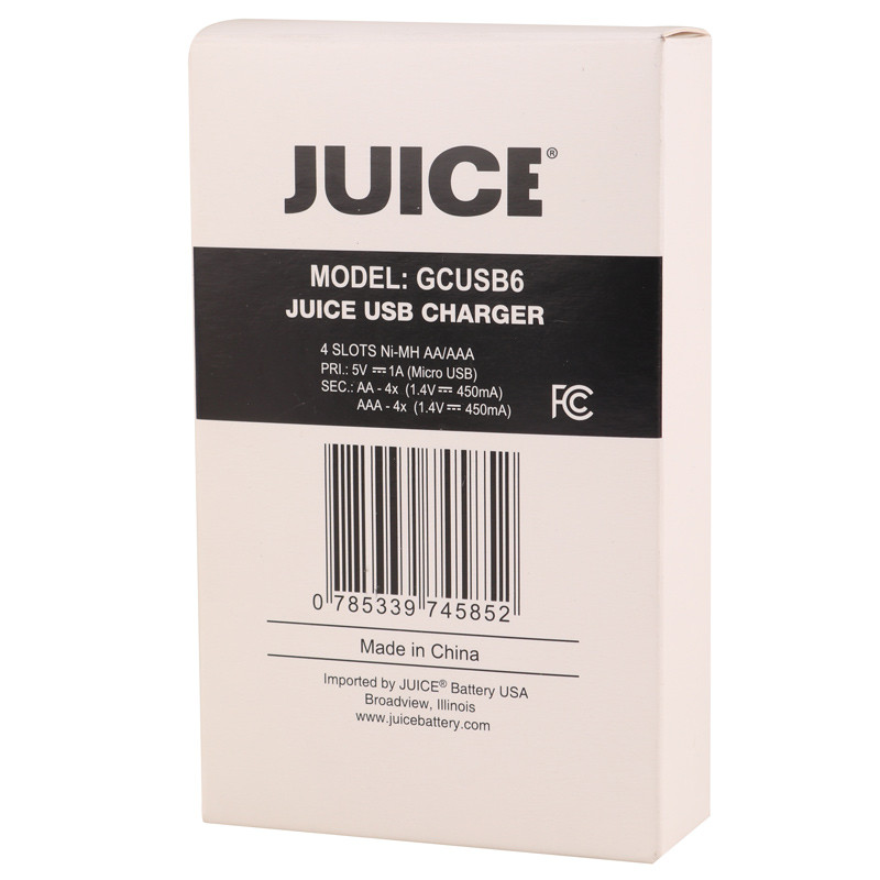 شارژر باتری قلمی و نیم قلمی Juice GCUSB6