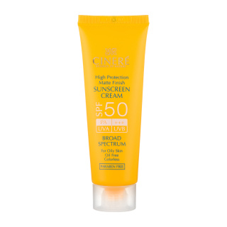 ضد آفتاب بی رنگ سینره SPF50 مناسب پوست چرب حجم 50 میل