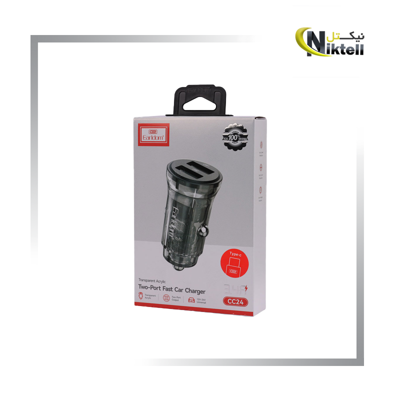 شارژر فندکی 24w ارلدام میکرو مدل cc24