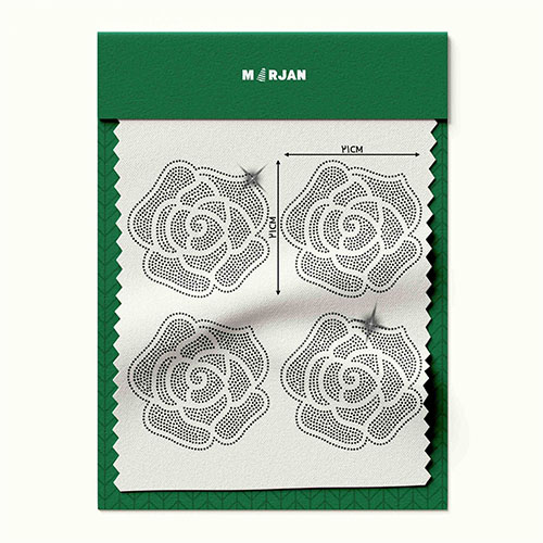 نگین حرارتی  گل رز مشکی1284(بسته 10 عددی) 27