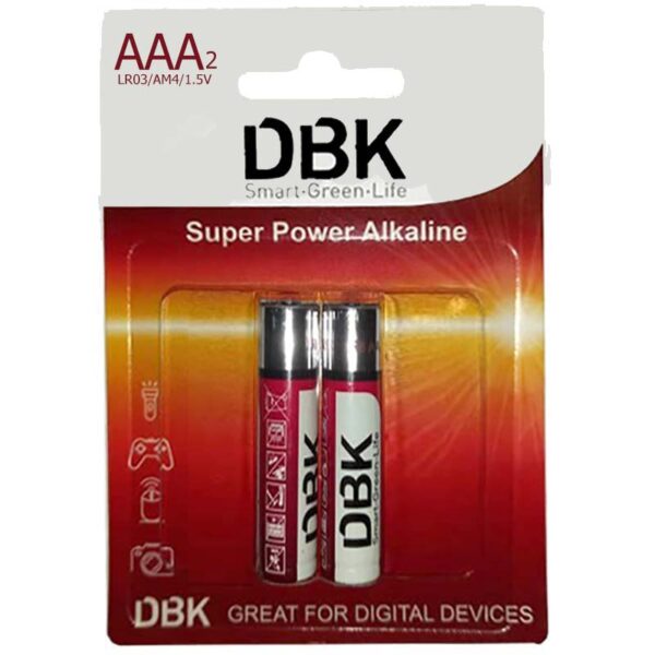 باتری نیم قلمی DBK سوپر آلکالاین 2عددی
