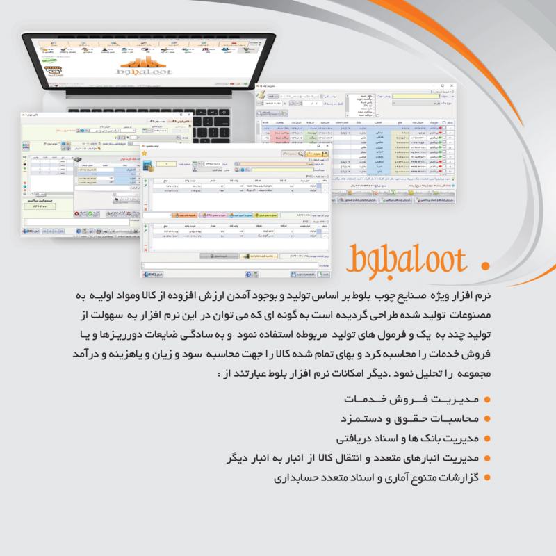 نرم افزار حسابداری فروشگاه صنایع چوب و مبلمان (بلوط)