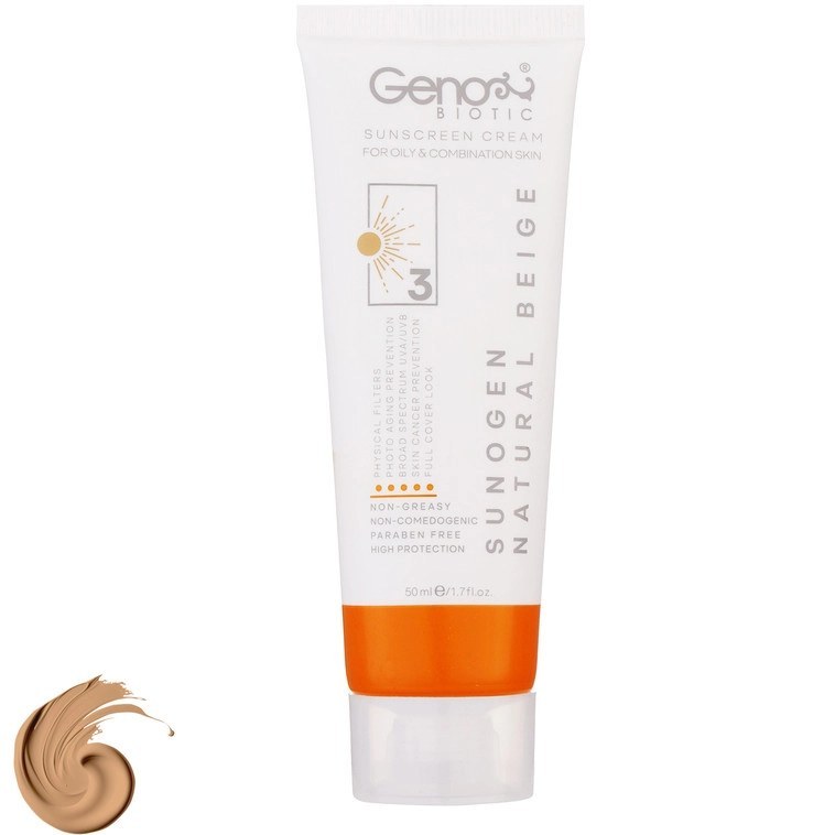 ضد آفتاب رنگی بژ روشن (پوست چرب) ژنوبایوتیک Geno Biotic